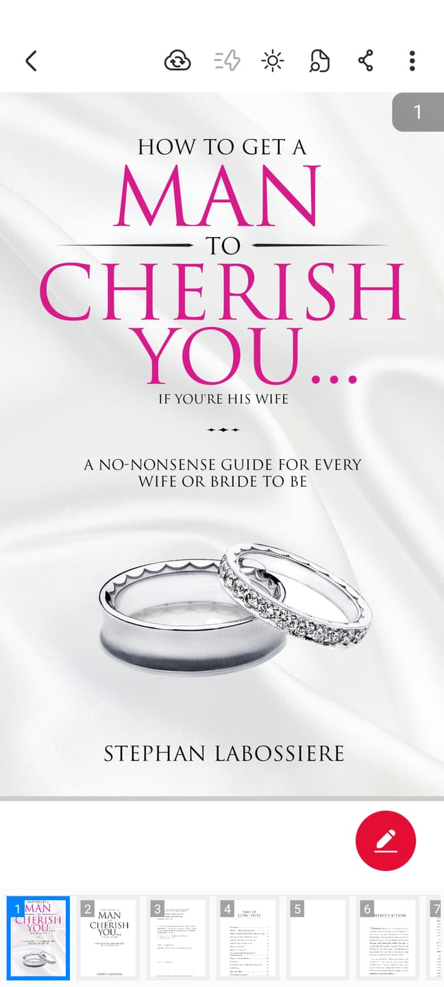 Customer photo review of How To Get A Man To Cherish You... - Ebook
