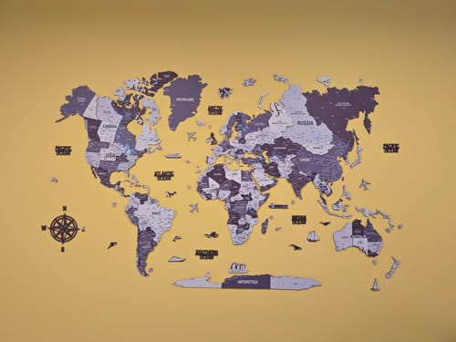 Customer photo review of Wooden World Map for Wall - 3D Art & Vibrant Colors (Nimbus)