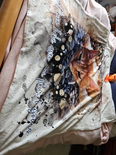 Customer photo review of Plaid Personnalisé - Style Aquarelle