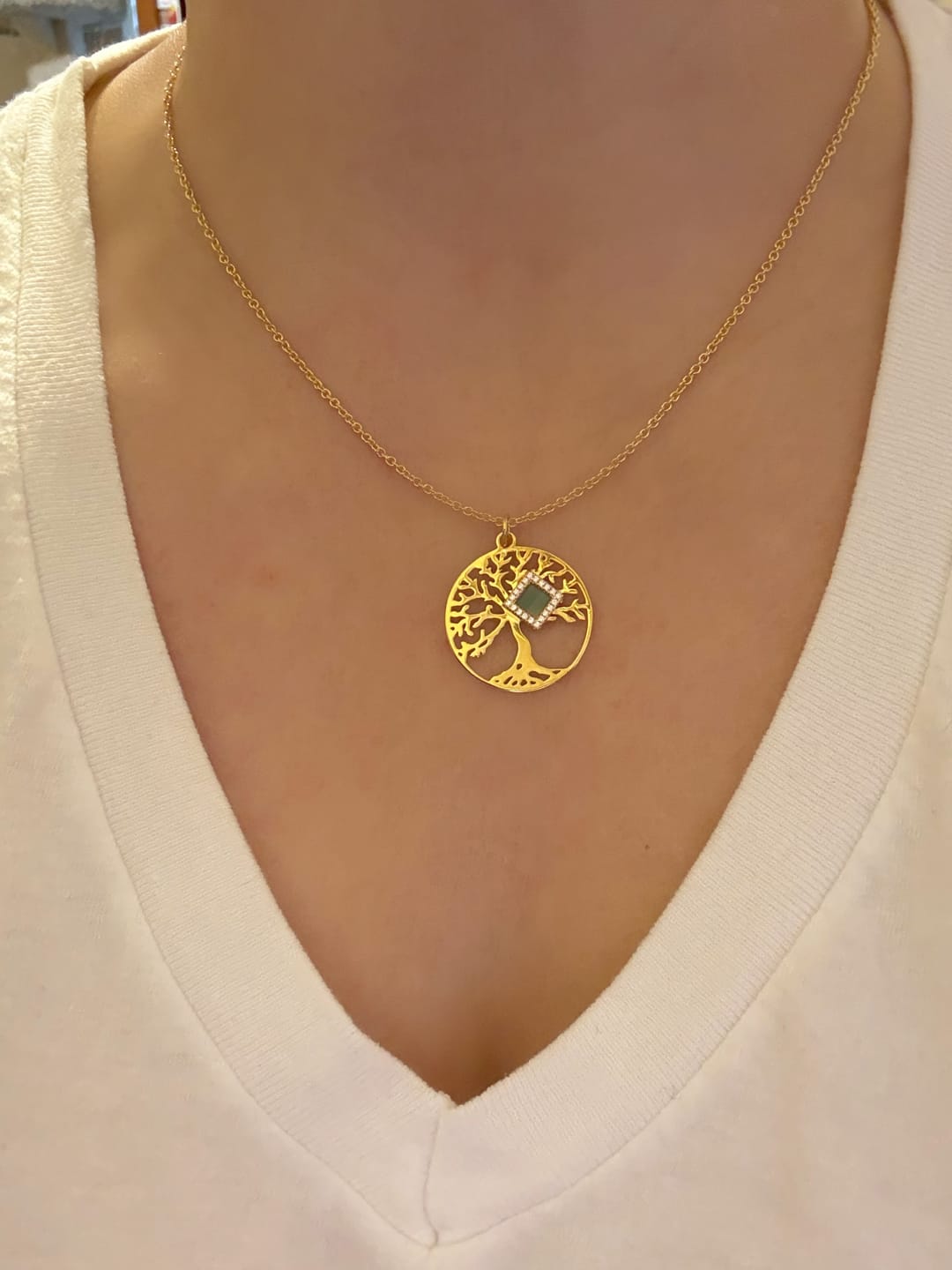 Customer photo review of Tree of Life Necklace