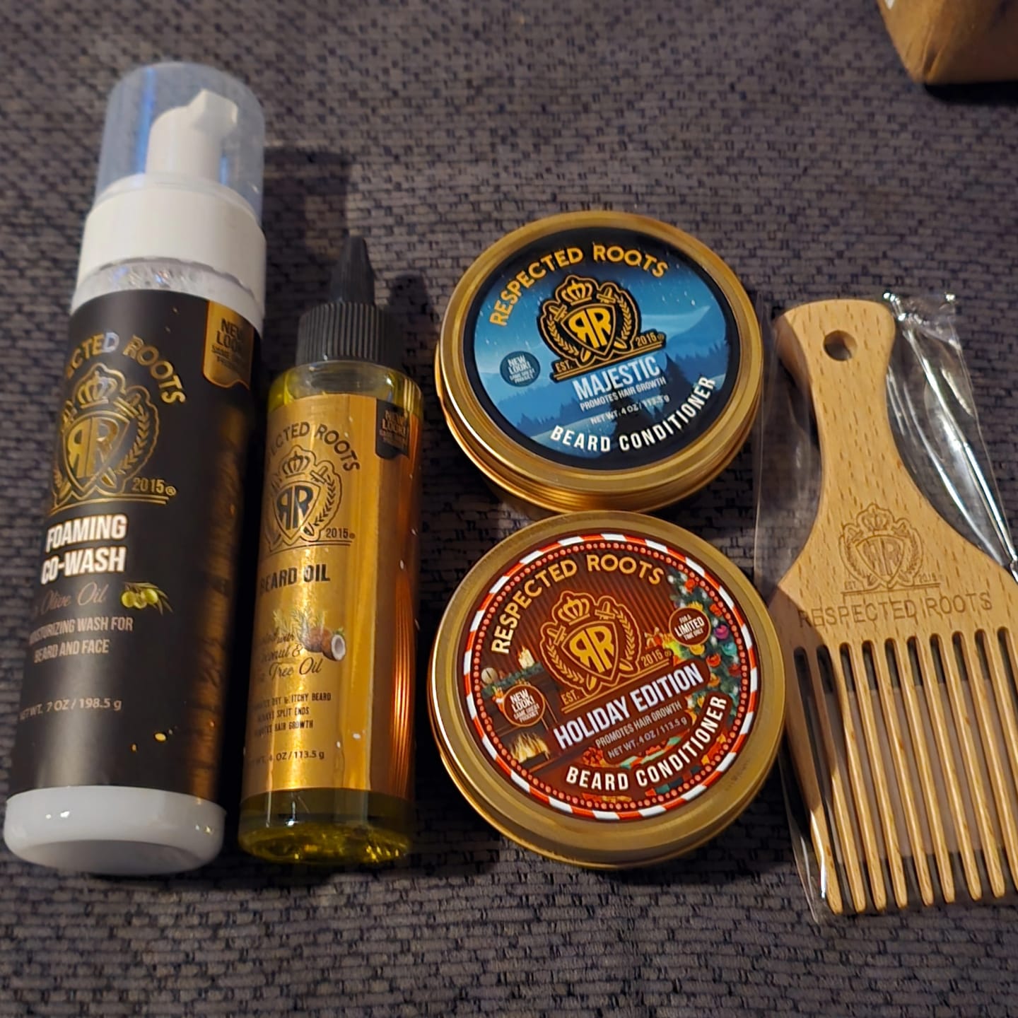 Customer photo review of Limited Edition Respected Roots Beard Conditioner - Holiday Scented (4 oz.)