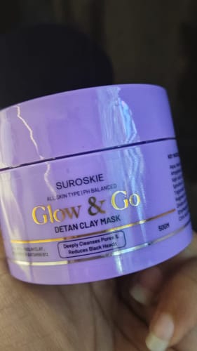 Customer photo review of Glow and Go De-tan Clay Mask