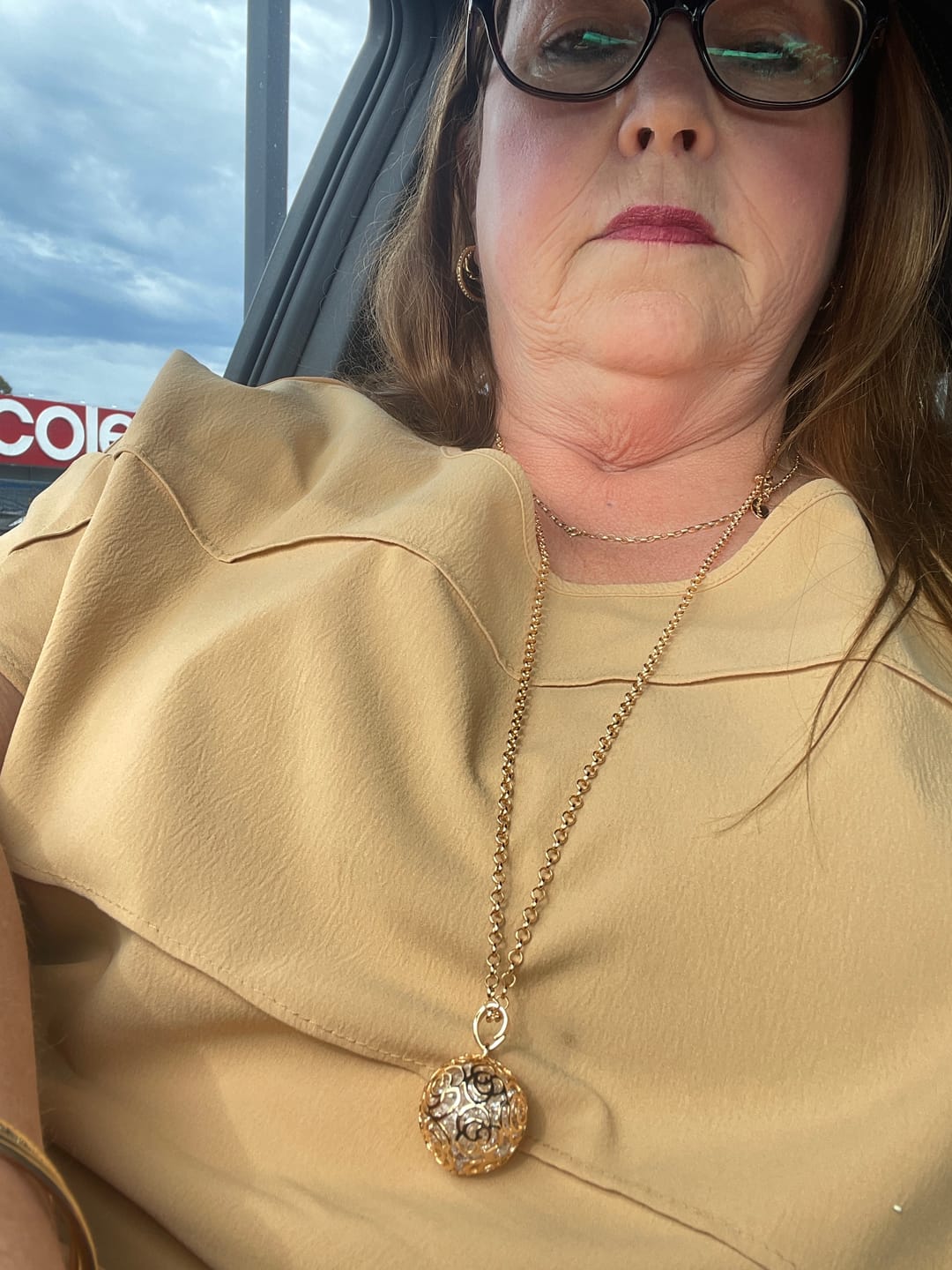 Customer photo review of Spherical Long Necklace Embellished With SWAROVSKI® Crystals