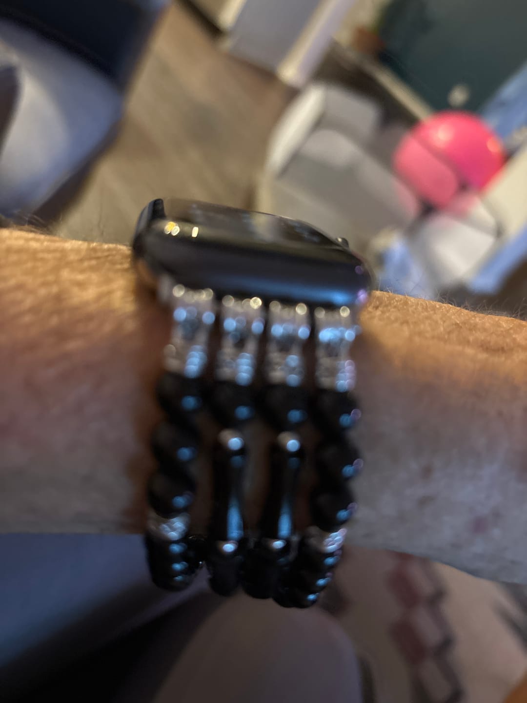 Customer photo review of Moonlight Agate Stretch Apple Watch Strap