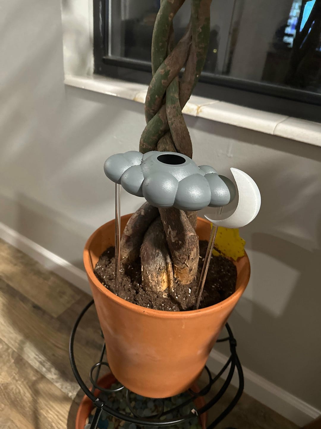 Customer photo review of Stormy Dripping Rain Cloud with Glow in the Dark Moon Charm