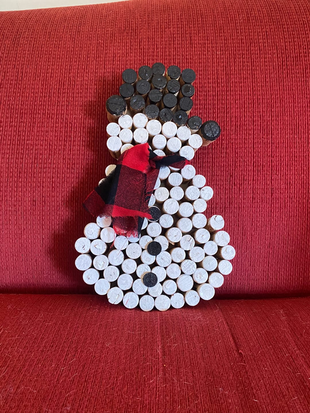 Customer photo review of Unfinished Wood Snowman Silhouette - Craft- up to 24" DIY