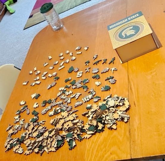 Customer photo review of Michigan State University - Wooden Puzzle