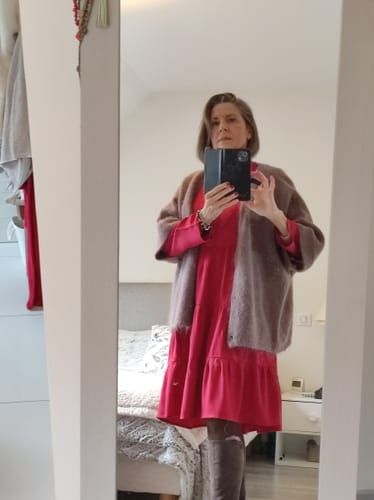 Customer photo review of Robe Bella - sergé de viscose grenat
