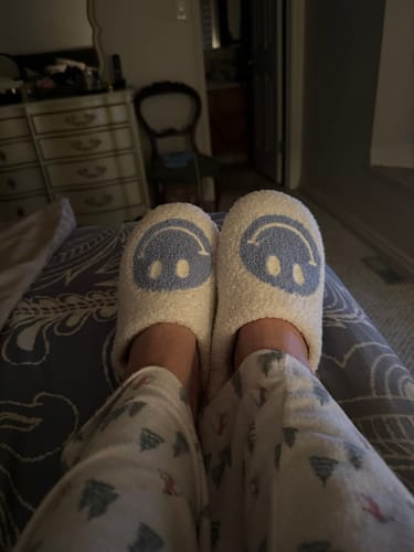 Customer photo review of Happy Face Slippers