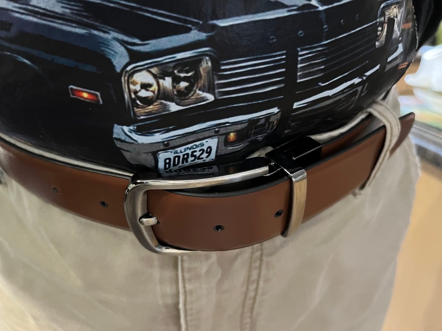 Customer photo review of The Harvey Dent Belt - Reversible Black/Brown 100% Real Leather Belt