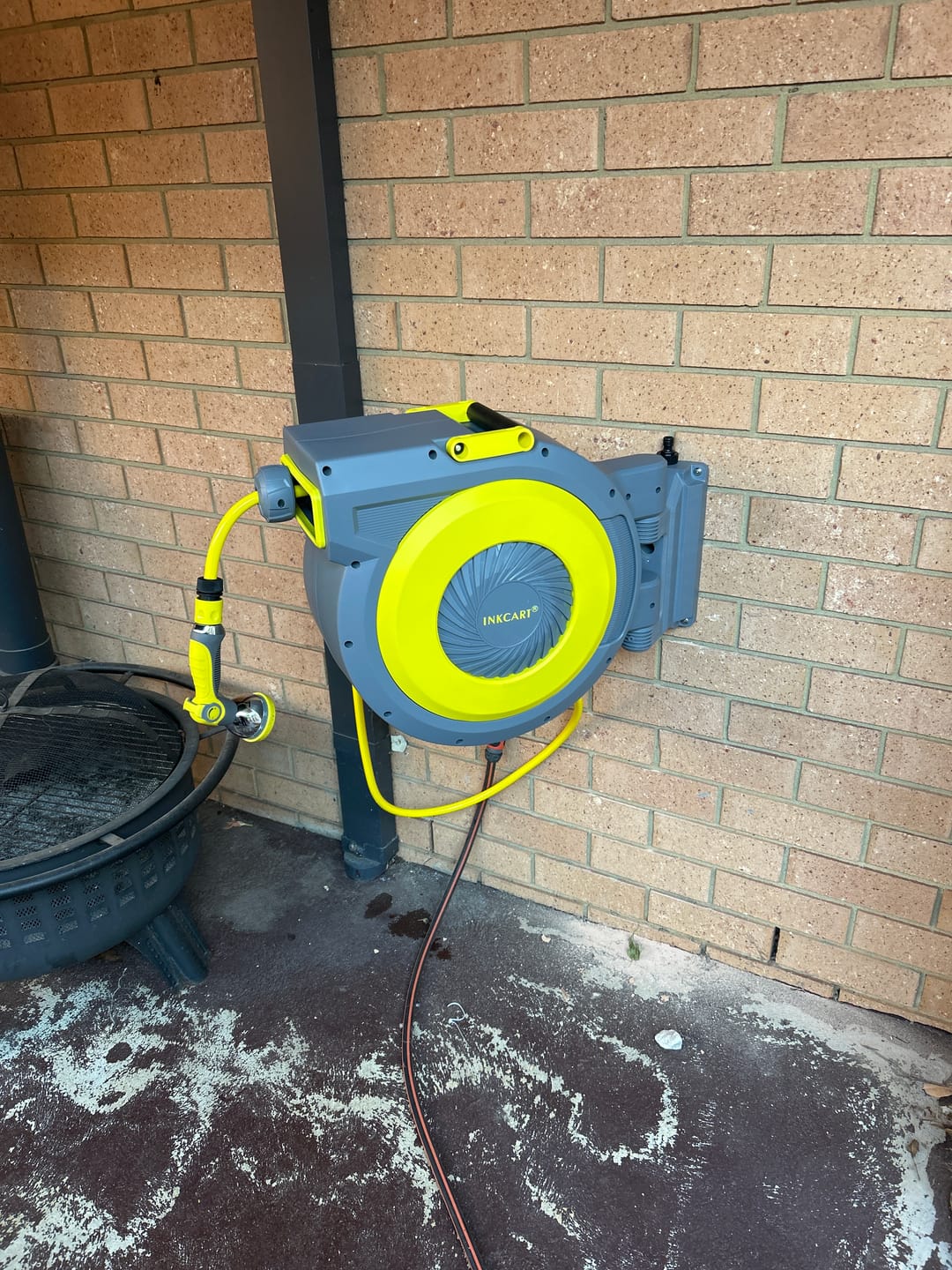 Customer photo review of 30m Retractable Garden Hose Reel.. Fully Installed