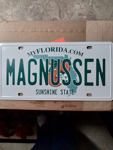 Customer photo review of Florida Metal License Plate