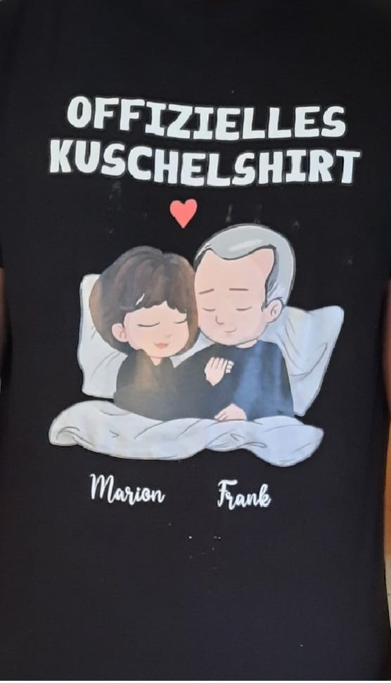 Customer photo review of Offizielles Schlafshirt - Personalisiertes T-Shirt für Paare