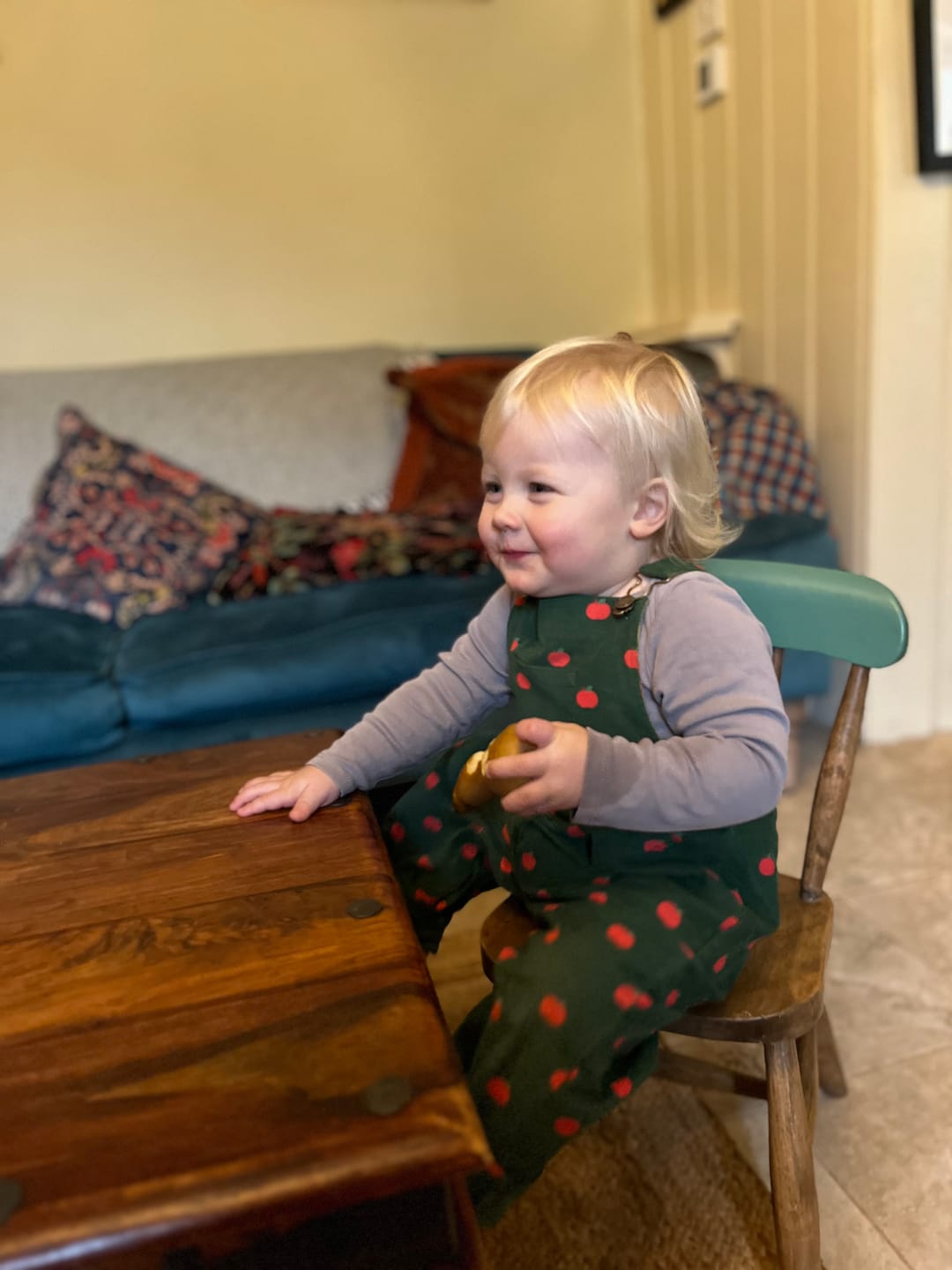Customer photo review of Apple Printed Classic Corduroy Dungarees