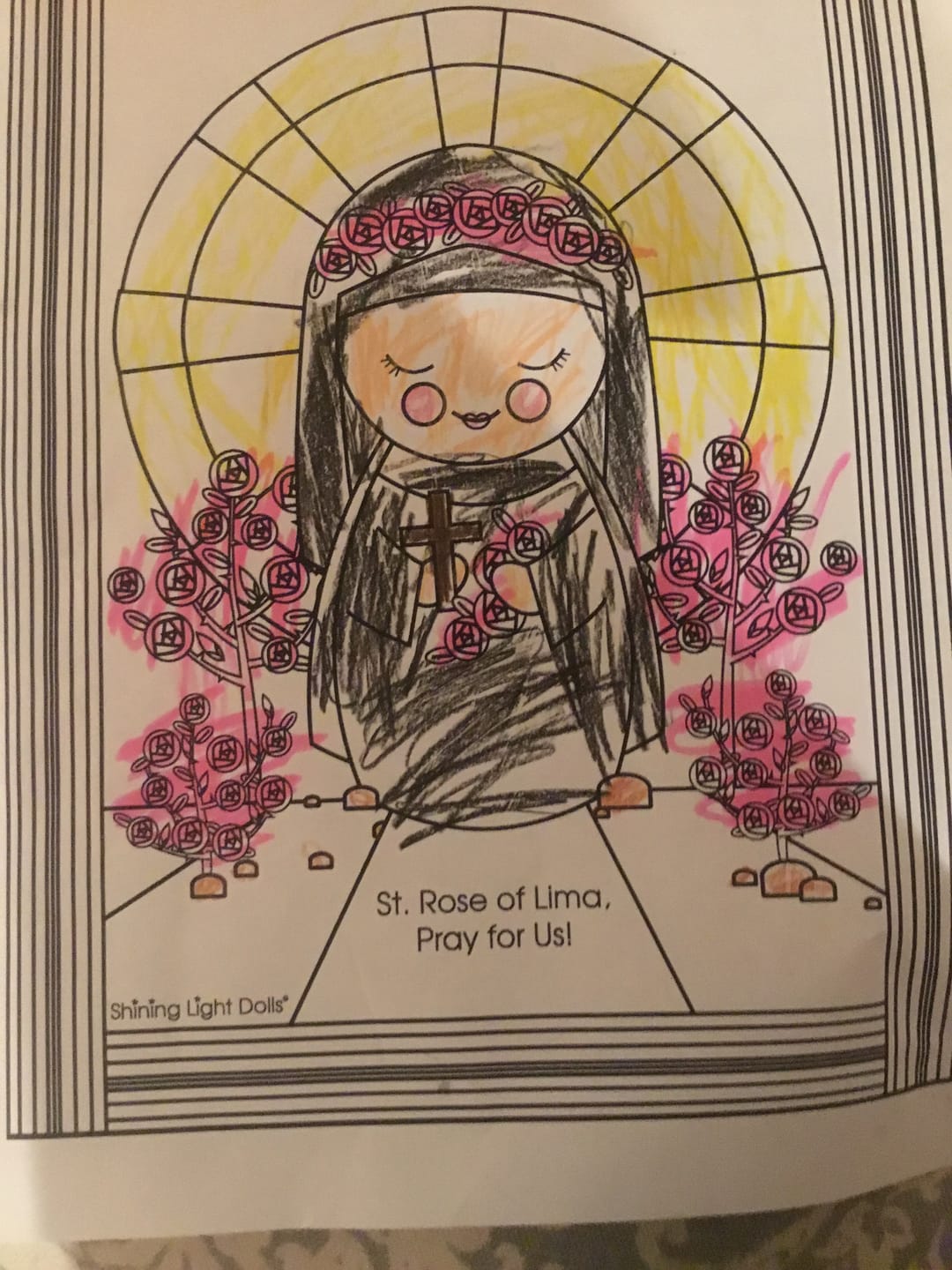 Customer photo review of August Saints Coloring Sheets - Digital Download