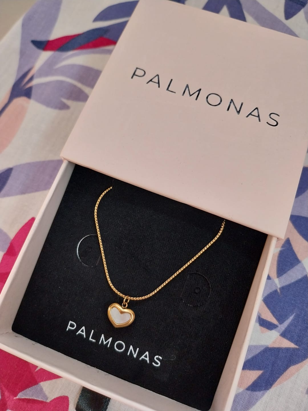 Customer photo review of White Heart Necklace