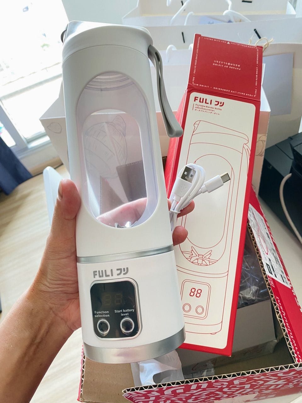 Customer photo review of [PRE] เครื่องปั่นแบบพกพา | Portable Blender Bottle