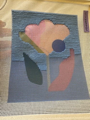 Customer photo review of Floral Study 2 Beginner Needlepoint Kit