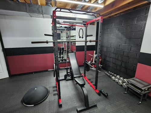 Customer photo review of RitFit PPC02C Squat Rack with LAT Pulldown for Home Gym