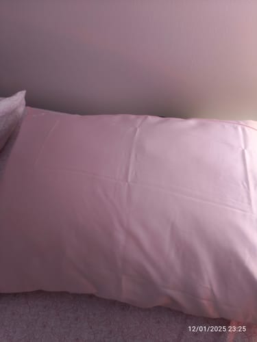 Customer photo review of Funda Palo Rosa 100% Seda 25mm Queen (50 X 70)