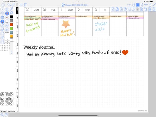 Customer photo review of Classic Digital Planner 2025