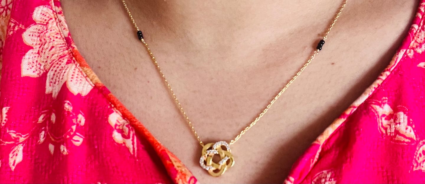 Customer photo review of Iravati Diamond Mangalsutra | BIS Hallmarked | 18k Gold Vermeil