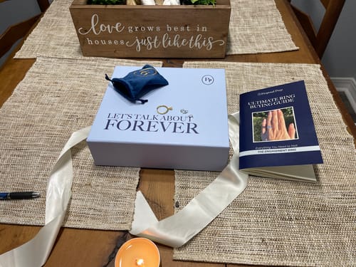 Customer photo review of Proposal Prep Couples Box - Determine Your Dream Ring and Proposal