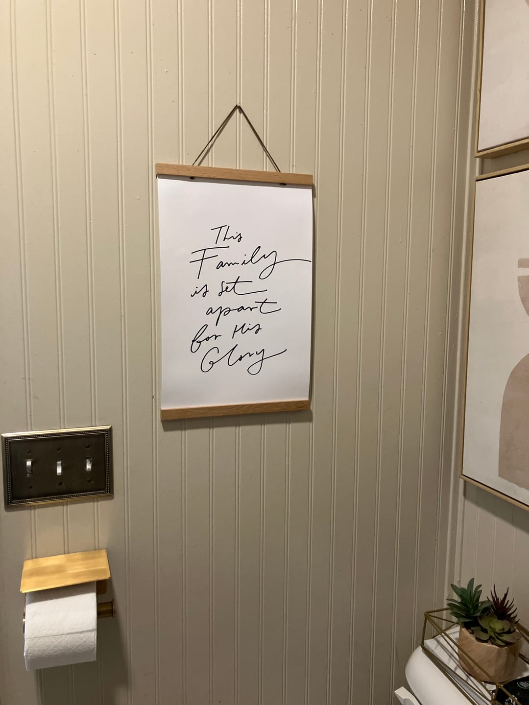 Customer photo review of 11x17 This Family Is Set Apart