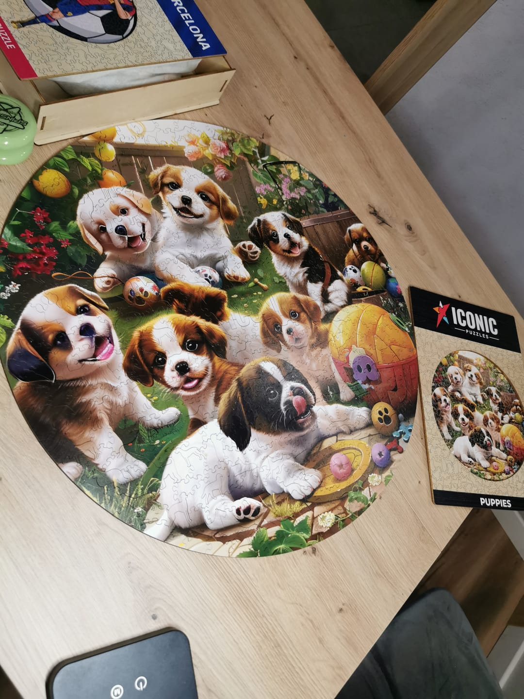 Customer photo review of Puppies in the Garden - Wooden Puzzle