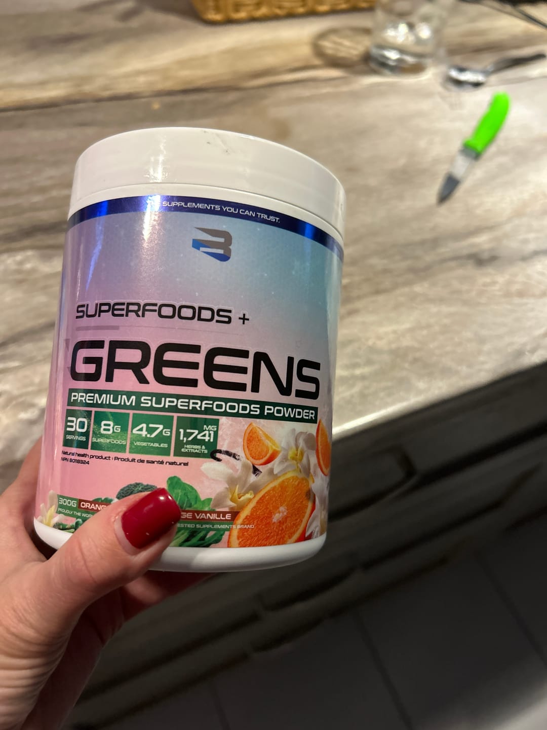 Customer photo review of Believe Supplements - Superfoods + Greens - 300g