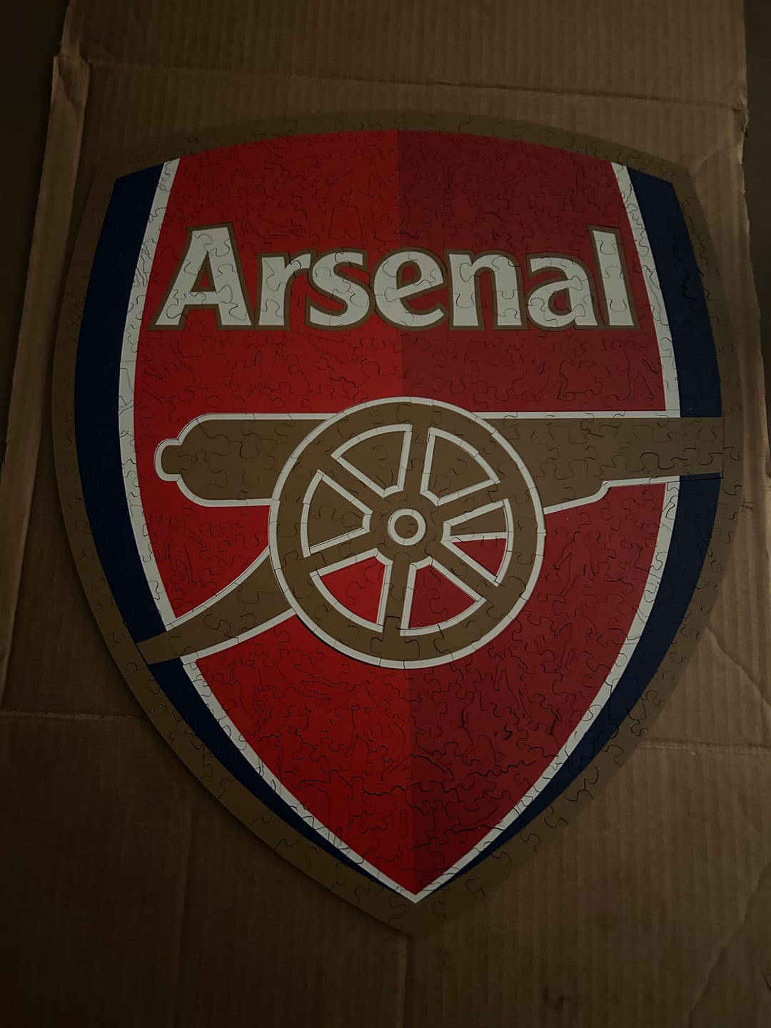Customer photo review of Arsenal FC® Logo - Wooden Puzzle