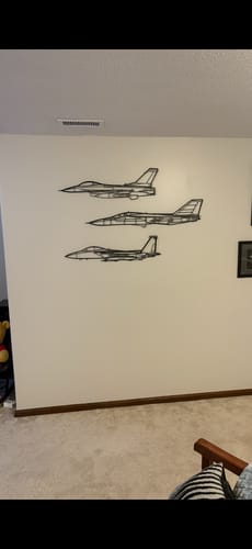 Customer photo review of F-111 Aardvark Metal Aircraft Wall Art - NCP0425
