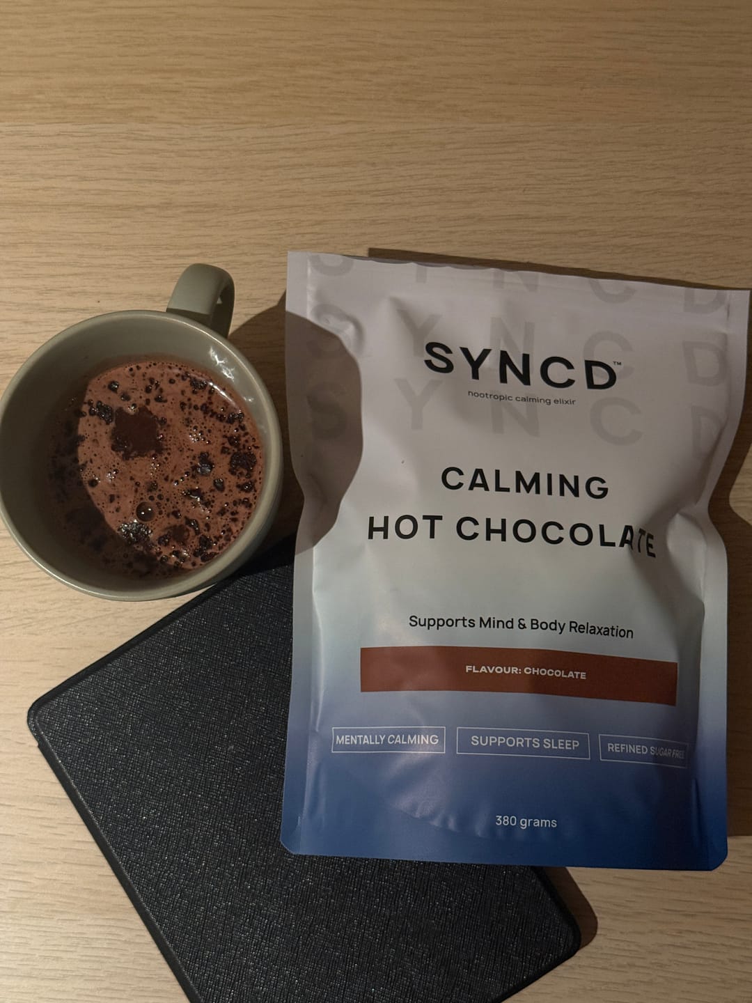 Customer photo review of Calm Hot Chocolate, Sugar & Dairy Free SYNCD™