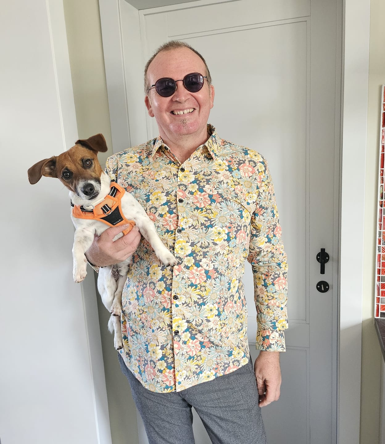 Customer photo review of Langärmliges Herrenhemd mit Blumenmuster aus Baumwolle