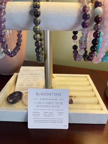 Customer photo review of Bloodstone Bracelet