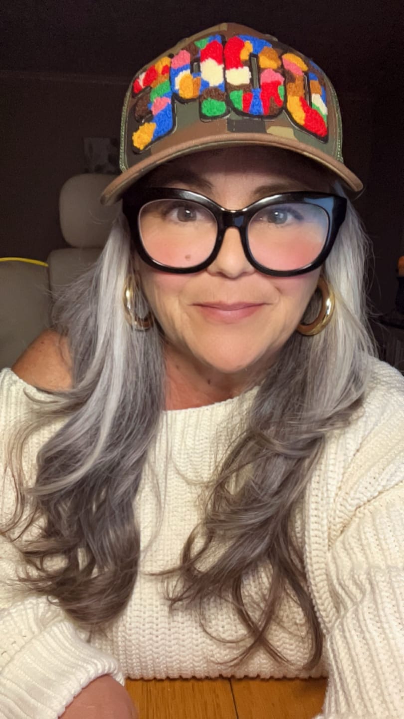 Customer photo review of Chenille Dope Camo Patched Hat