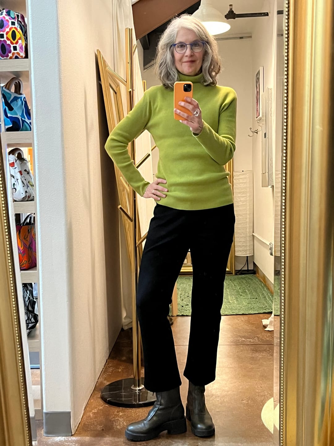 Customer photo review of AUDREY pant Black Solid Knit
