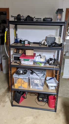 Customer photo review of Reibii 40"W x 20"D Metal Storage Shelves, 2,500lbs Heavy Duty Garage Shelving, Adjustable Shelves for Closet Warehouse Commercial