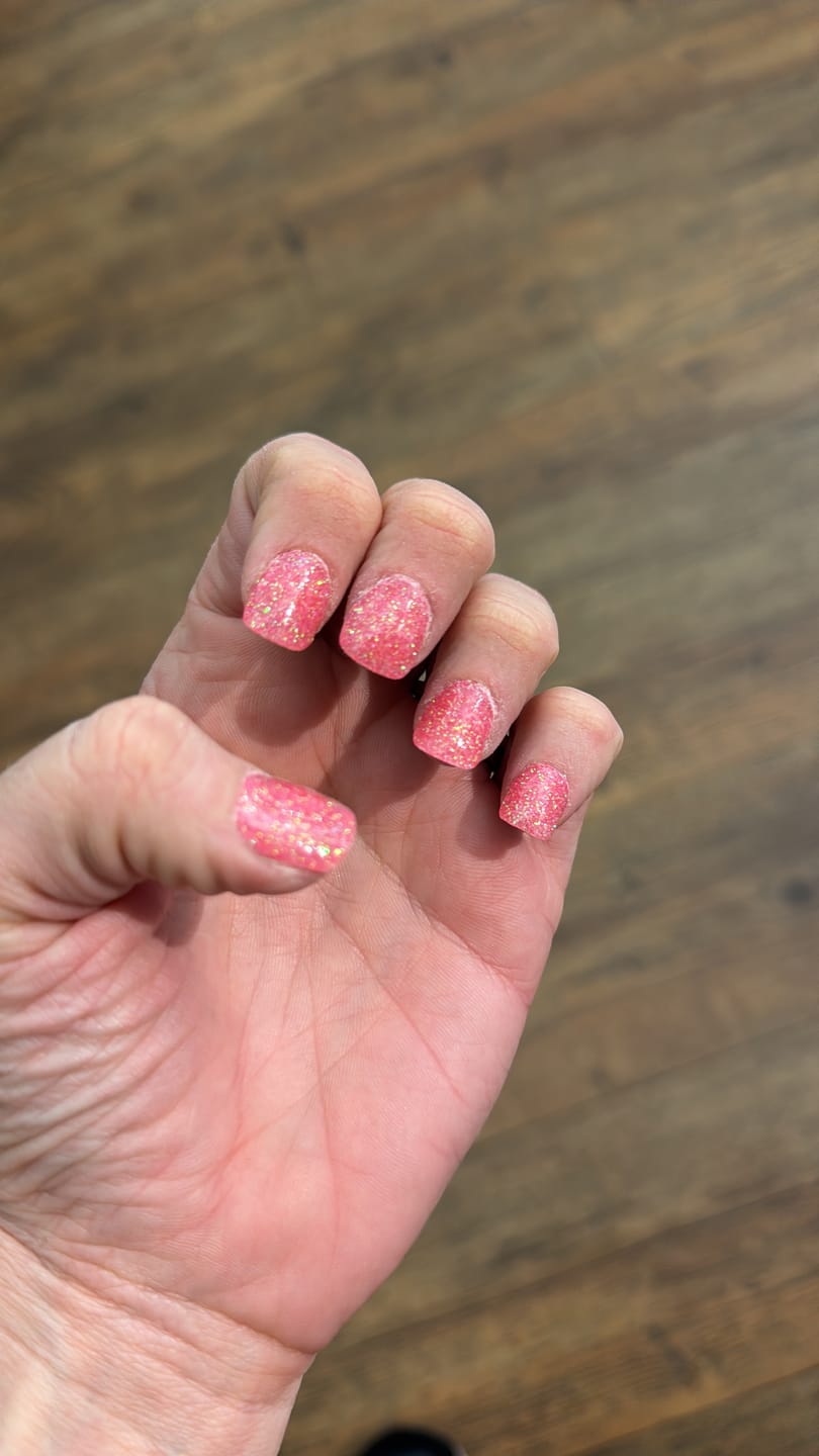 Customer photo review of Sweet Pink Bling Dipping Powder