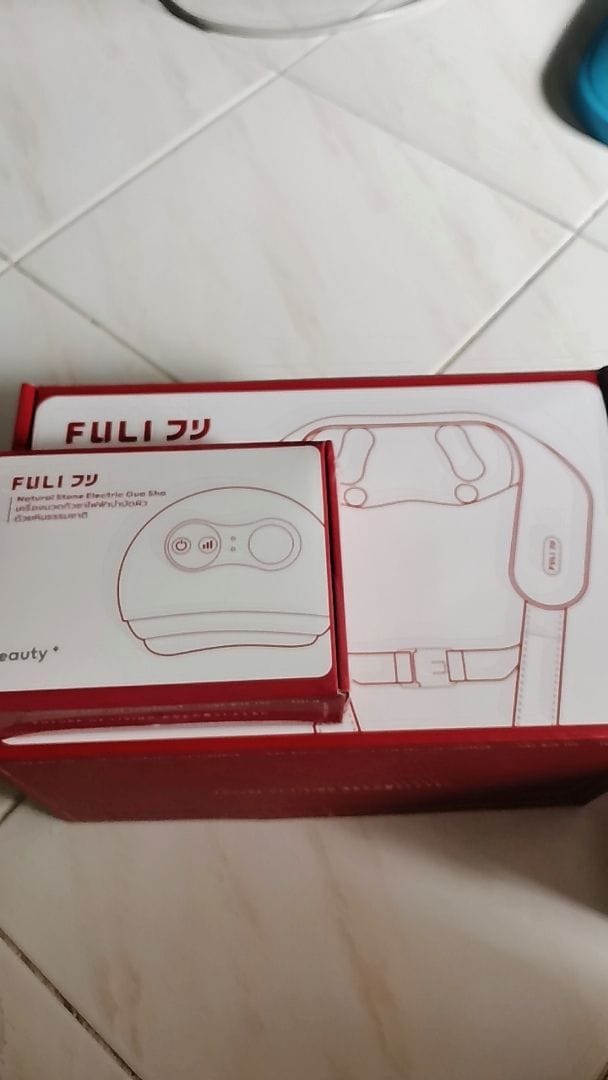Customer photo review of เซตนวดคอบ่าไหล่ฟินสบายหน้า | FULI Neck and Shoulder Massager + FULI Natural Stone Electric Gua Sha