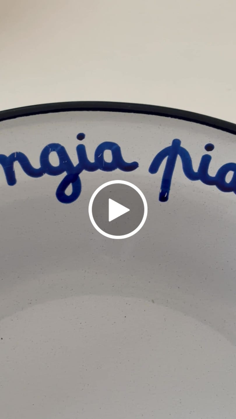 Customer video review of Custom enamel deep plate