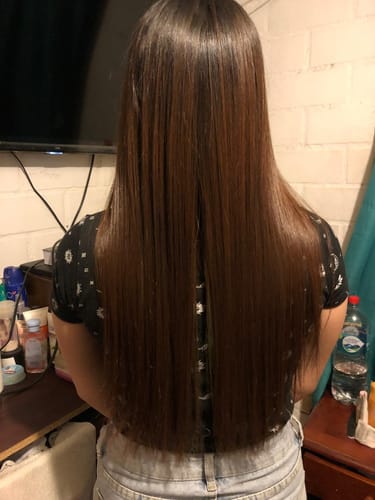 Reseña con foto de un cliente sobre Spray Bifásico 10 en 1 230 ml