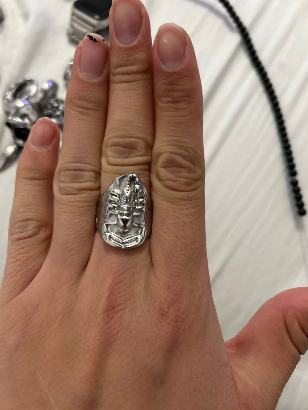 Customer photo review of RISING SCORPIO RING