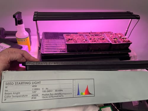 Customer photo review of Epic Seed Starting Grow Lights Standard