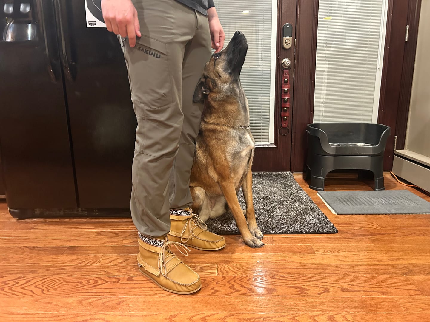 Customer photo review of Men's Ankle Moccasin Boots