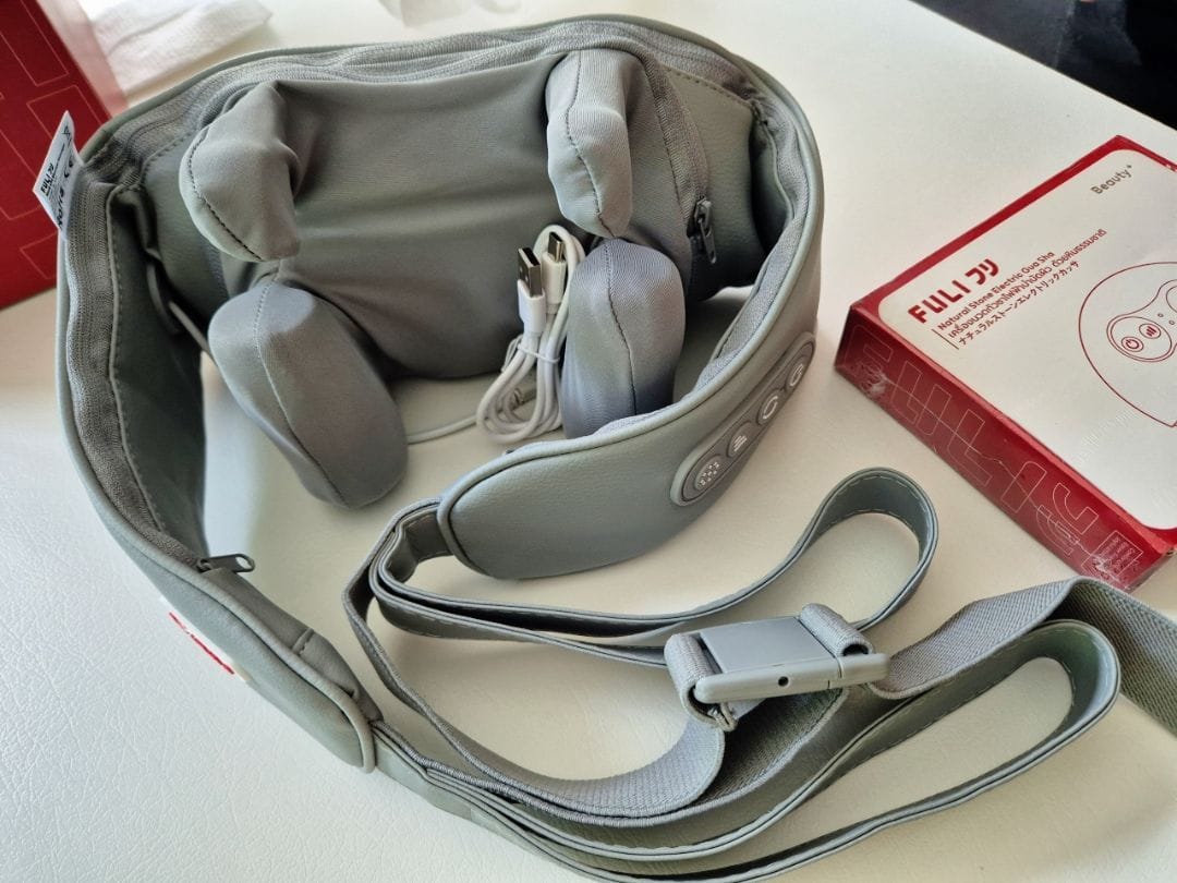Customer photo review of เซตนวดคอบ่าไหล่ฟินสบายหน้า | FULI Neck and Shoulder Massager + FULI Natural Stone Electric Gua Sha