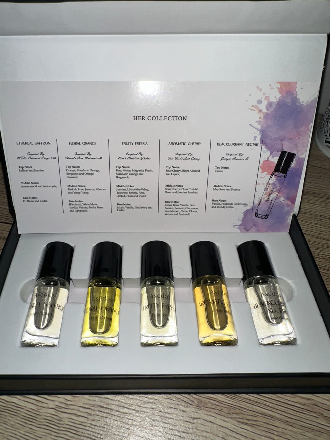 Customer photo review of Asēdos Perfume Oil Set - Her Collection