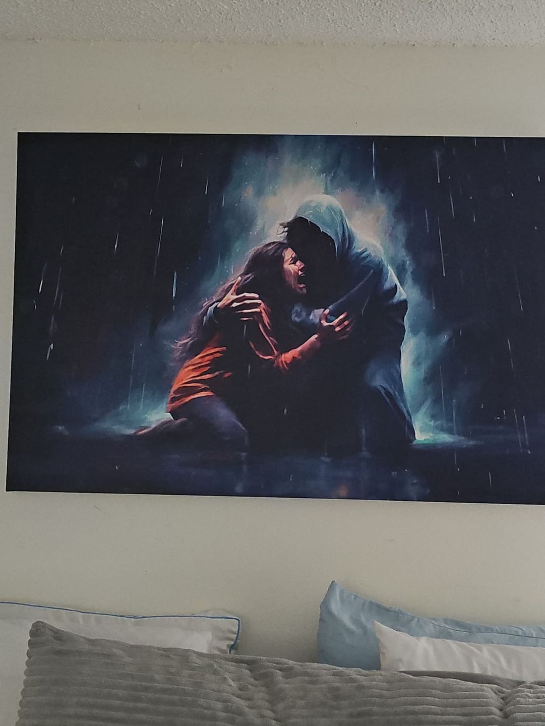 Customer photo review of Christian Art: Jesus Holds A Woman In The Storm Wall Art Canvas