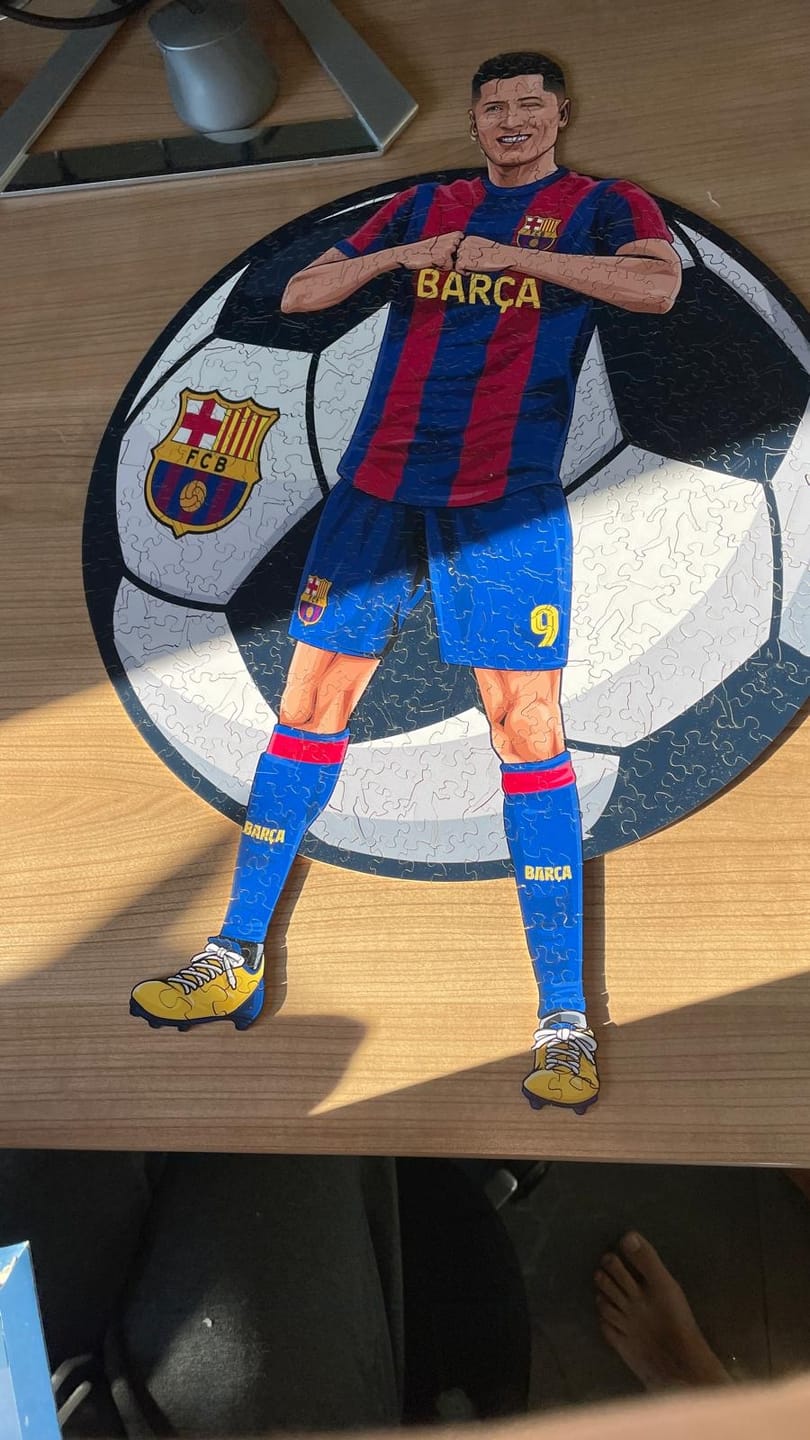 Customer photo review of Robert Lewandowski - Holzpuzzle