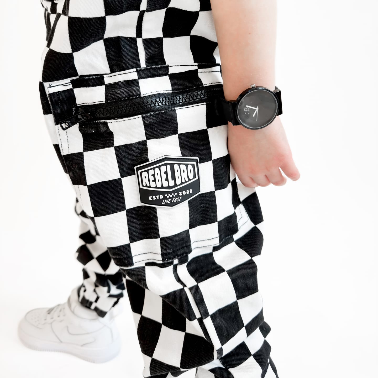 Customer photo review of The Live Fast Checkered Overall in Venice